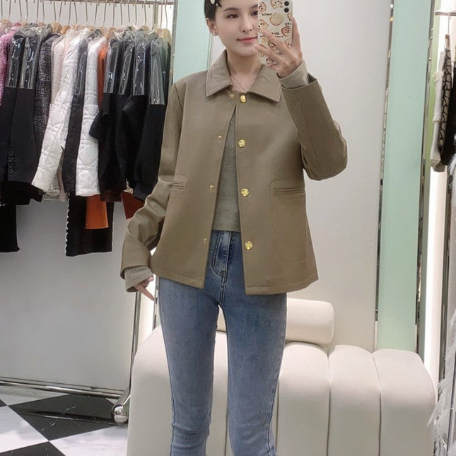 HERMES 25S SHORT SHEEPSKIN JACKET 044