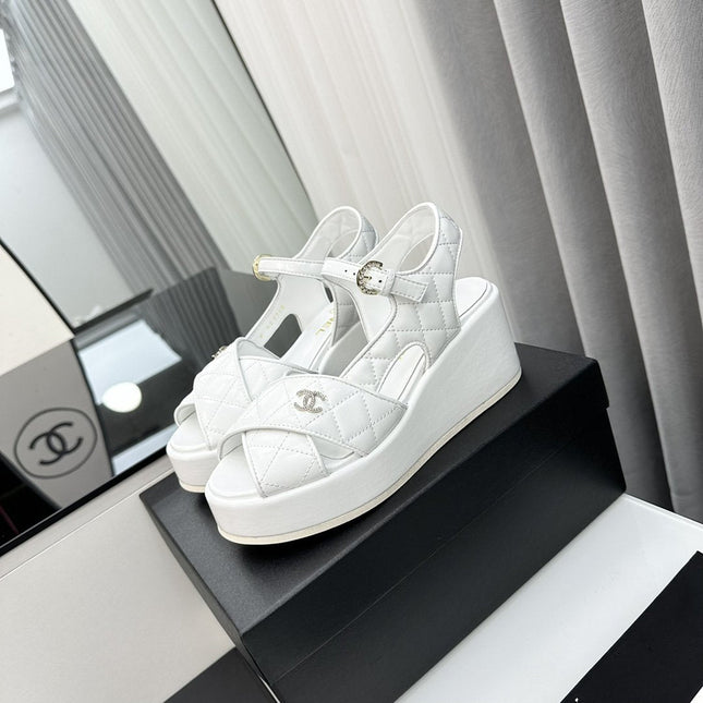 high heel sandal white quilted lambskin 95