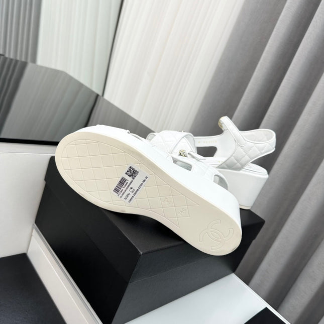high heel sandal white quilted lambskin 95