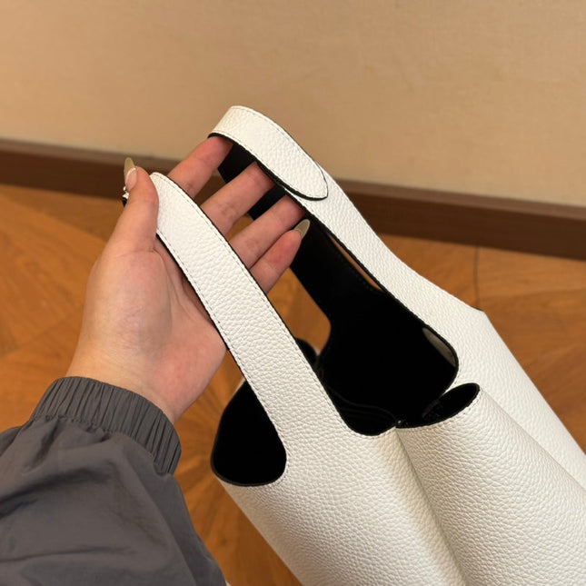 PRA 25 BASKET BAG IN WHITE CALFSKIN