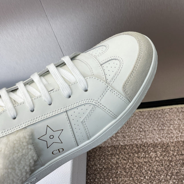 STAR SNEAKER IN WHITE CALFSKIN AND SHEARLING