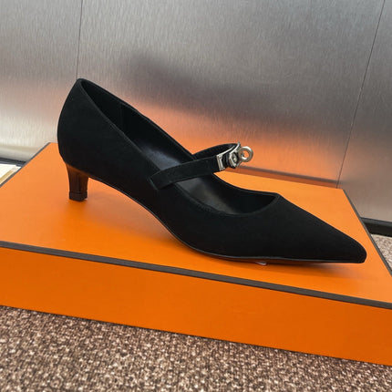 KIARA 40 MM PUMP IN BLACK SUEDE