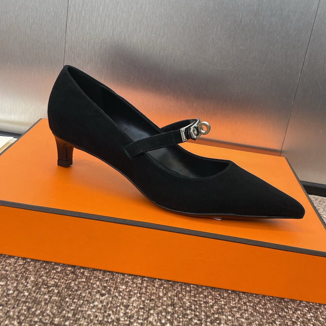 KIARA 40 MM PUMP IN BLACK SUEDE