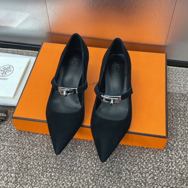 KIARA 40 MM PUMP IN BLACK SUEDE