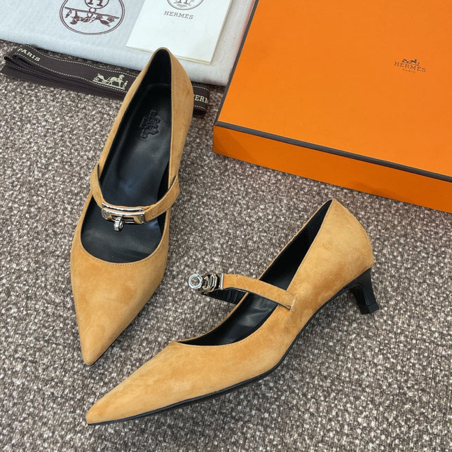 KIARA 40 MM PUMP IN BRONZE BROWN SUEDE