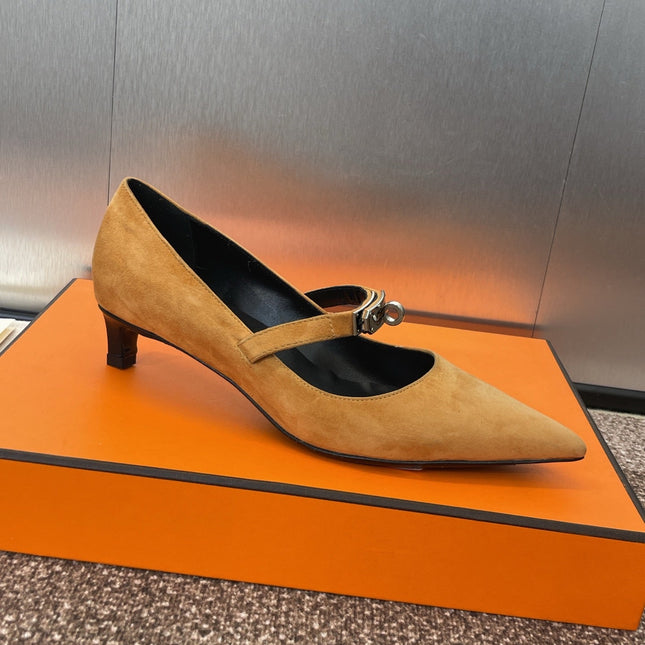KIARA 40 MM PUMP IN BRONZE BROWN SUEDE