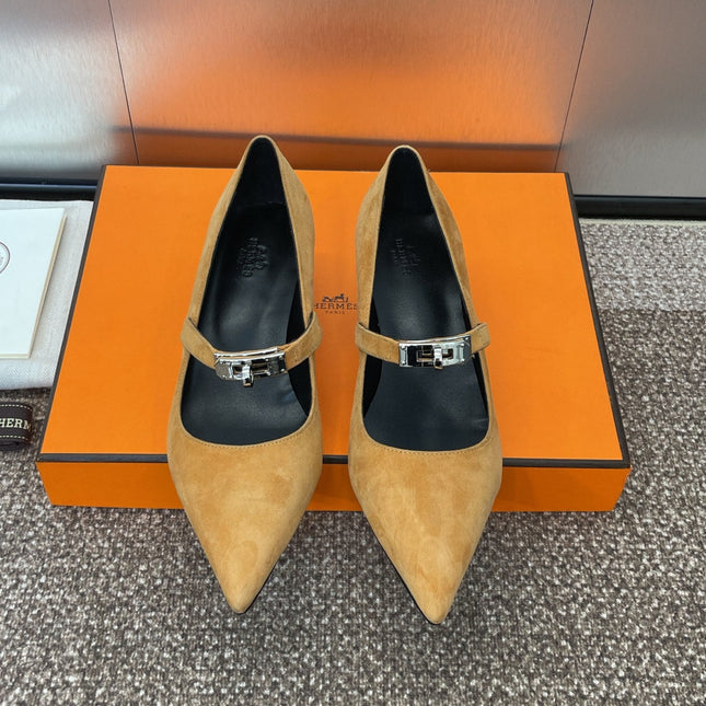 KIARA 40 MM PUMP IN BRONZE BROWN SUEDE