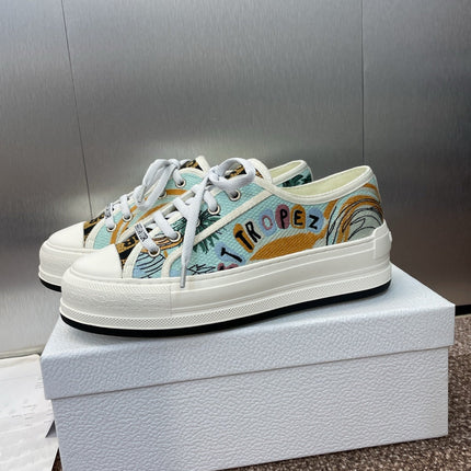 DIOR 25S WALK'N' SNEAKER IN MULTICOLOR DIOR OBLIQUE EMBROIDERED COTTON