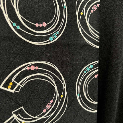 SQUARE SCARF 140 CM IN BLACK MONOGRAM SILK 403990