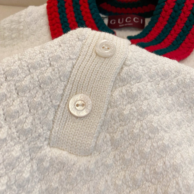 GUCCI SHORT-SLEEVE KNIT POLO SHIRT STYLE 113