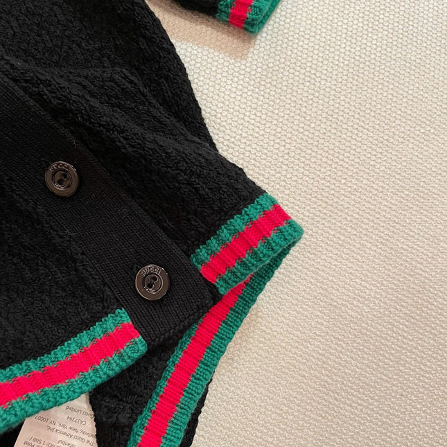 GUCCI SHORT-SLEEVE KNIT POLO SHIRT STYLE 112