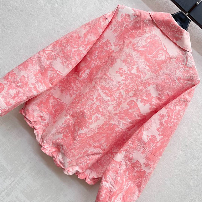 DIOR JACKET WITH TURN-DOWN COLLAR IN PINK