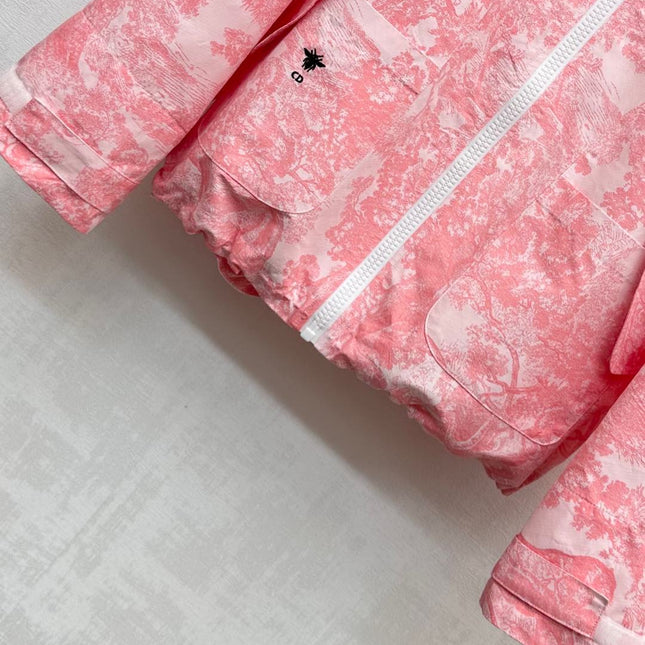 DIOR JACKET WITH TURN-DOWN COLLAR IN PINK