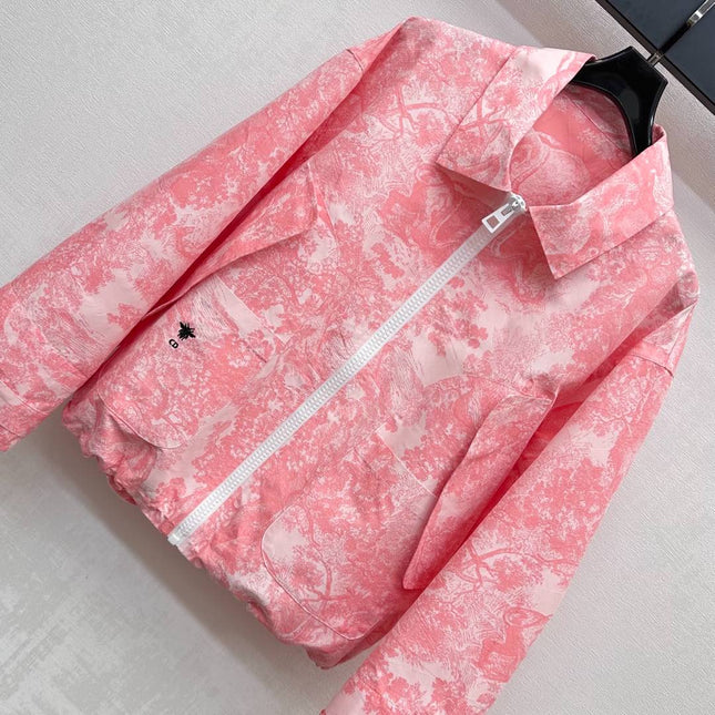 DIOR JACKET WITH TURN-DOWN COLLAR IN PINK