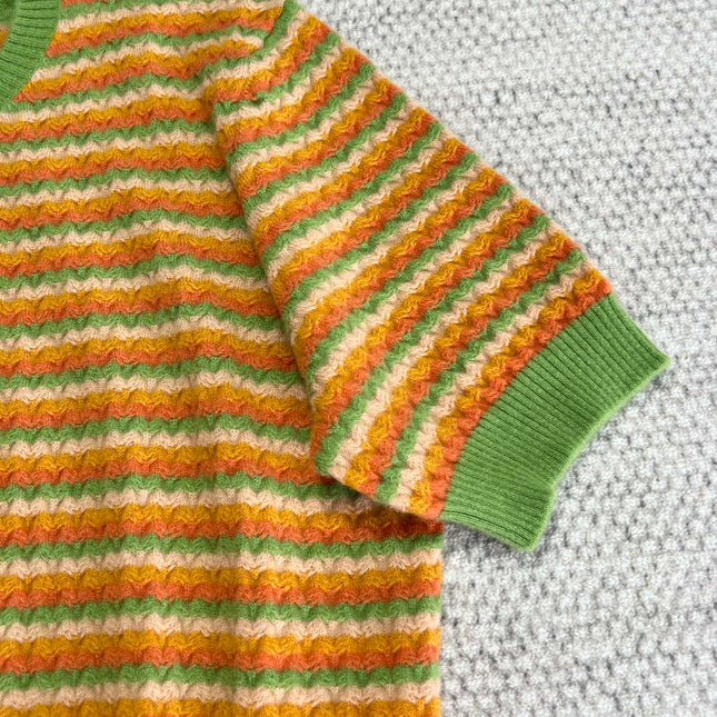 CC Short Cardigan Multicolor Wool Cashmere