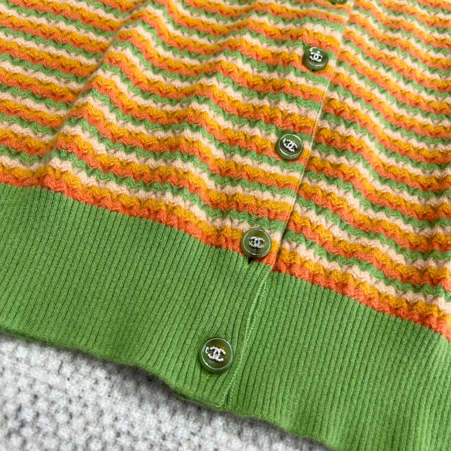 CC Short Cardigan Multicolor Wool Cashmere