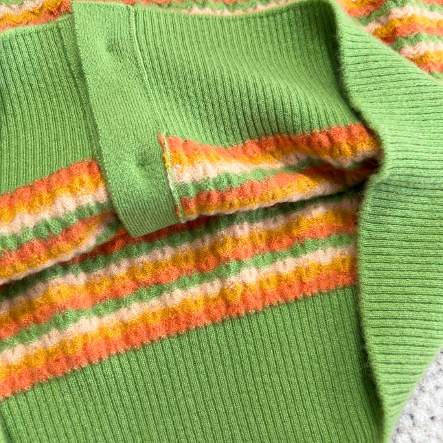 CC Short Cardigan Multicolor Wool Cashmere