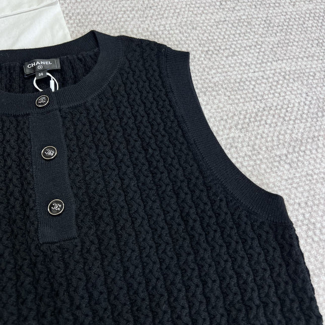 CC Vest Black Wool