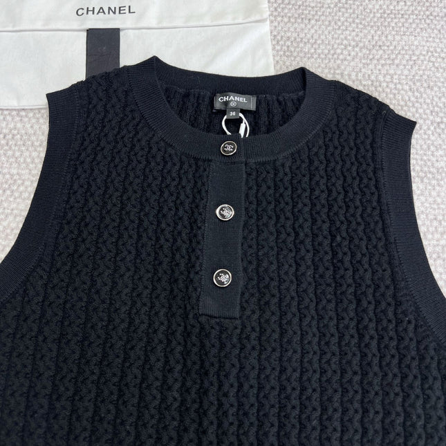 CC Vest Black Wool
