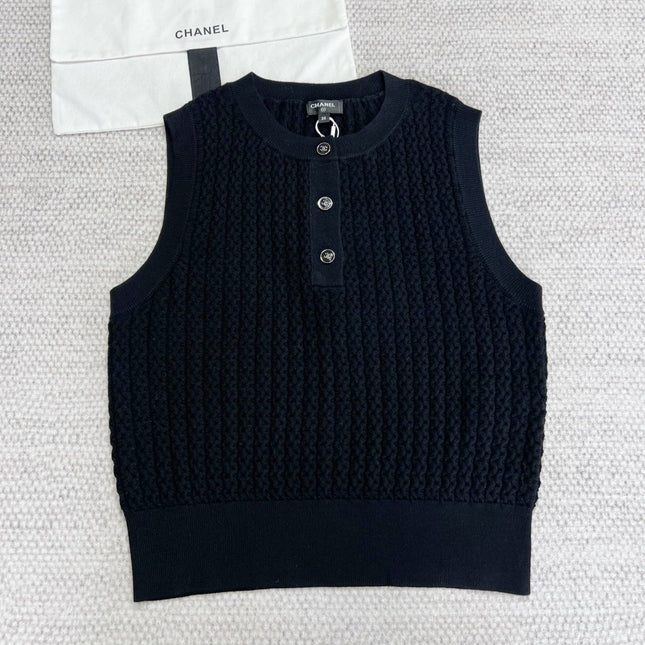 CC Vest Black Wool