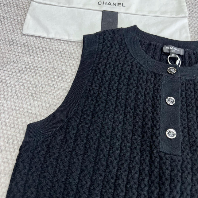 CC Vest Black Wool