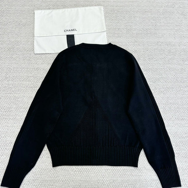 CC Cardigan In Black Wool Viscose