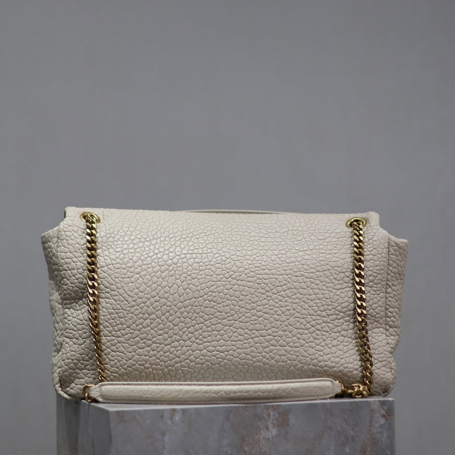 CALYPSO BAG 35 IN WHITE LAMBSKIN GOLD HARDWARE