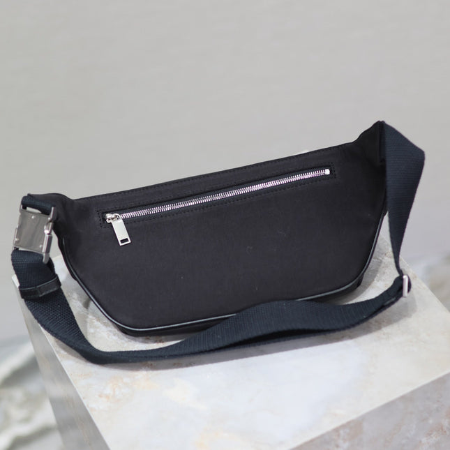 YSL 25S CLASSIC CROSSBODY BAG 26 IN BLACK CANVAS SILVER HARDWRE