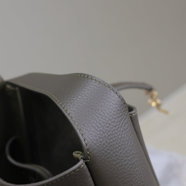 YSL 25S LE 5 À 7 BAG 16 IN LIGHT MUSK GRAINED CALFSKIN GOLD HARDWRE