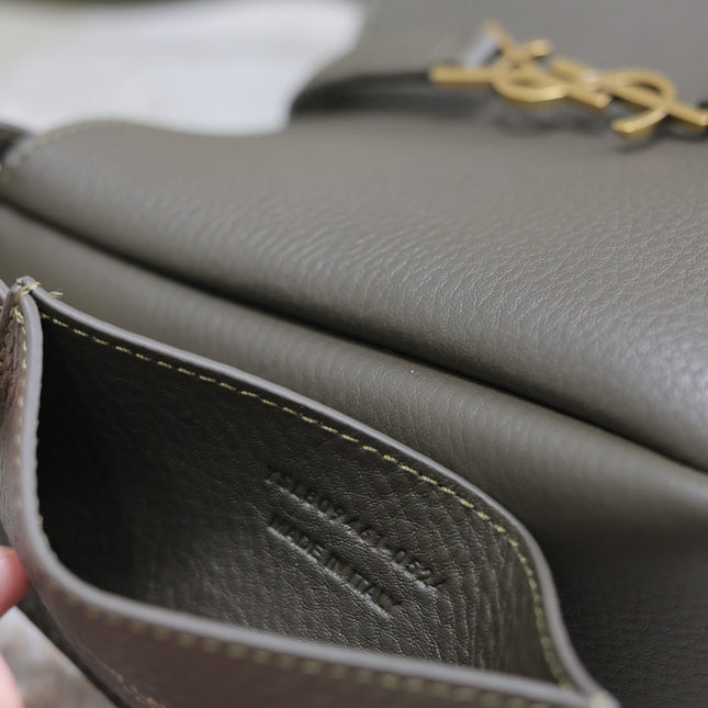 YSL 25S LE 5 À 7 BAG 16 IN LIGHT MUSK GRAINED CALFSKIN GOLD HARDWRE