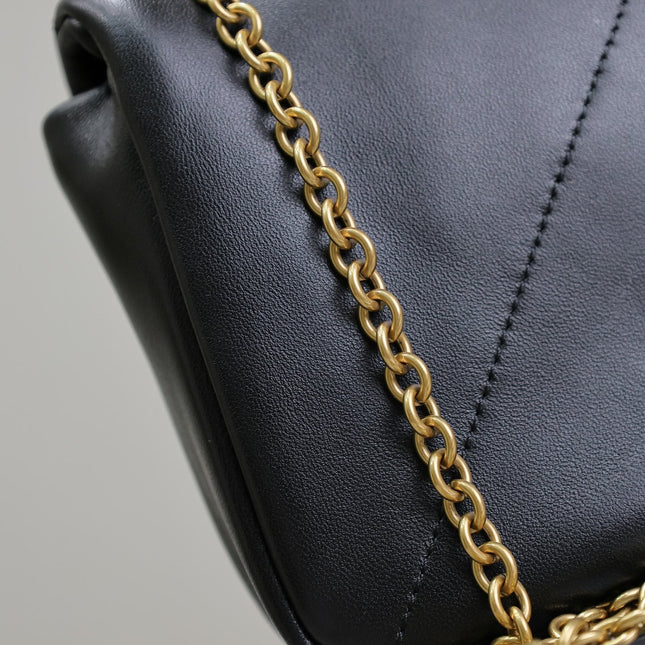 YSL 25S JAMIE CUBE 16 IN BLACK CALFSKIN