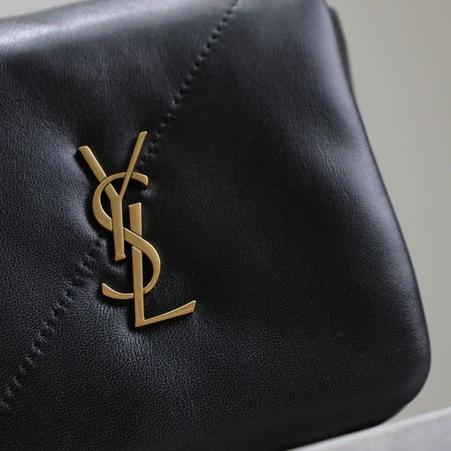 YSL 25S JAMIE CUBE 16 IN BLACK CALFSKIN