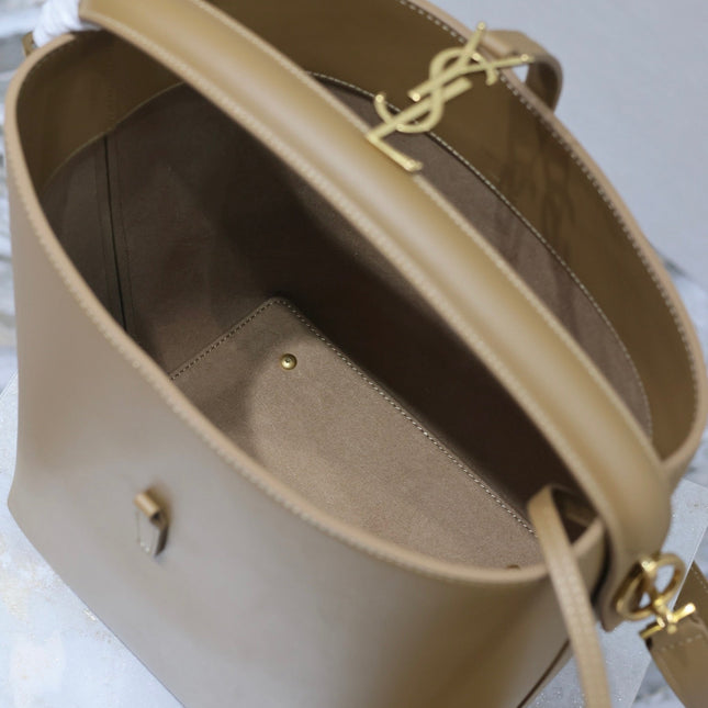 YSL 25S LE 5 À 7 BAG 26 IN BROWN CALFSKIN GOLD HARDWRE