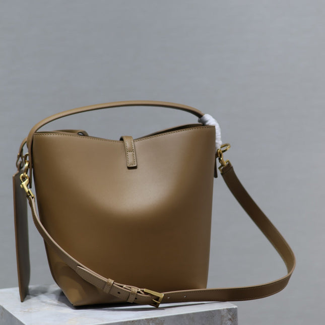 YSL 25S LE 5 À 7 BAG 26 IN BROWN CALFSKIN GOLD HARDWRE