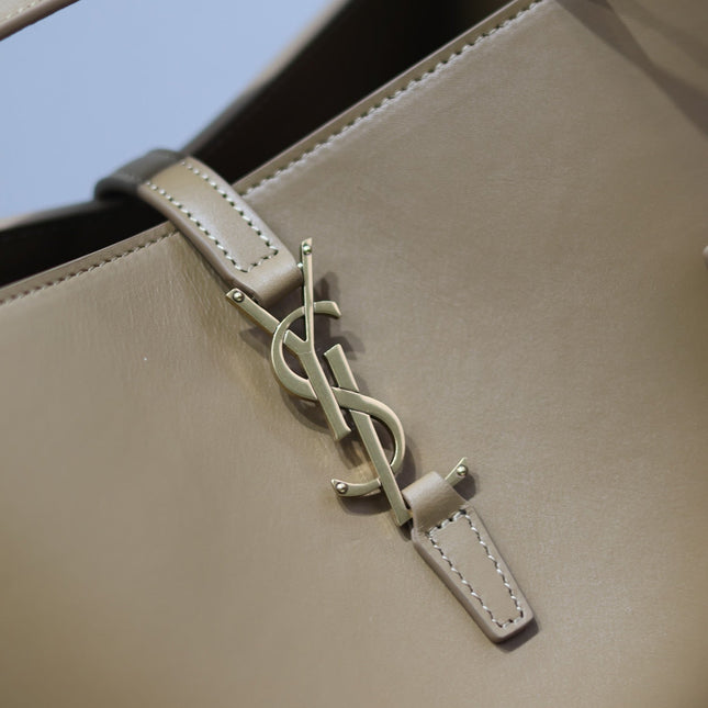 YSL 25S LE 5 À 7 BAG 26 IN BROWN CALFSKIN GOLD HARDWRE