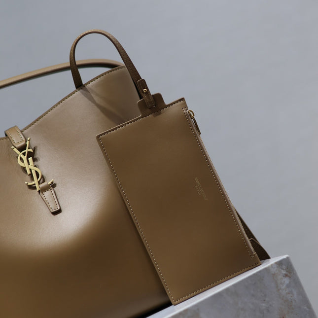 YSL 25S LE 5 À 7 BAG 26 IN BROWN CALFSKIN GOLD HARDWRE