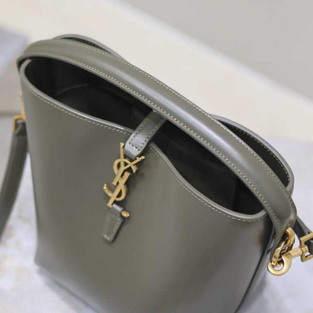 YSL 25S LE 37 MINI 20 IN DARK OLIVE CALFSKIN GOLD HARDWRE