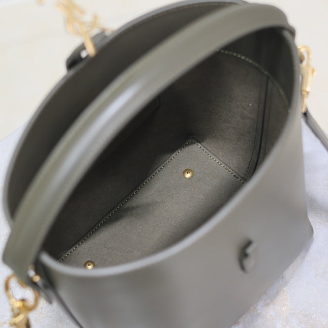 YSL 25S LE 37 MINI 20 IN DARK OLIVE CALFSKIN GOLD HARDWRE