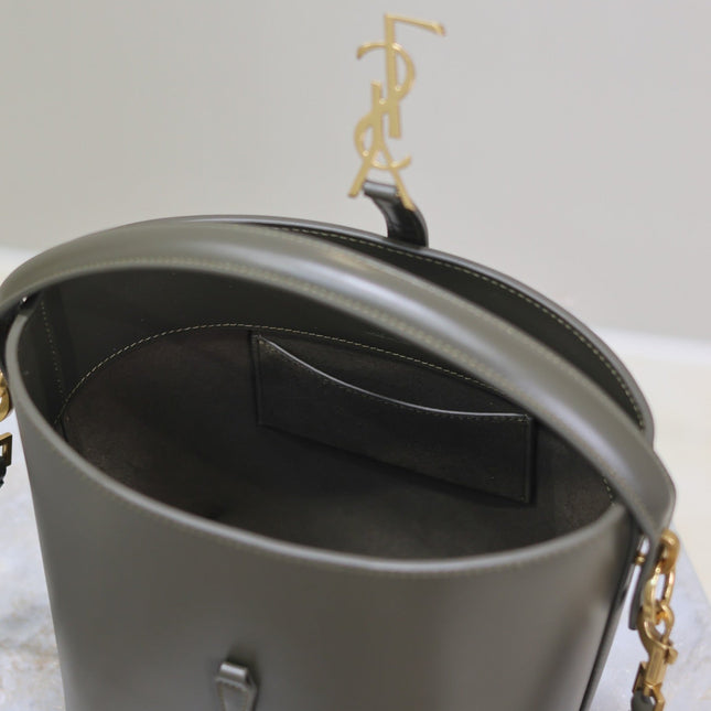 YSL 25S LE 37 MINI 20 IN DARK OLIVE CALFSKIN GOLD HARDWRE