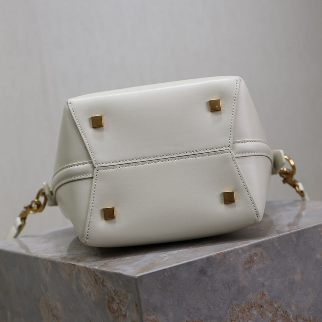 YSL 25S LE 37 BAG 20 IN DUSTY GRAY CALFSKIN GOLD HARDWRE