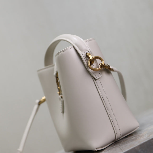 YSL 25S LE 37 MINI 15 IN DUSTY GRAY CALFSKIN GOLD HARDWRE