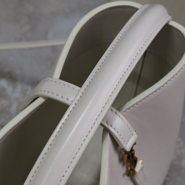 YSL 25S LE 37 MINI 15 IN DUSTY GRAY CALFSKIN GOLD HARDWRE