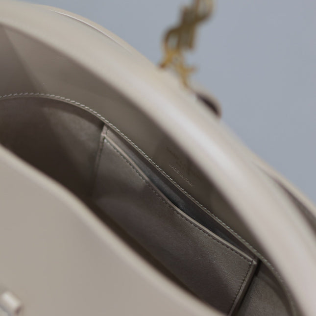 YSL 25S LE 37 BUCKET 20 IN BEIGE CALFSKIN GOLD HARDWRE