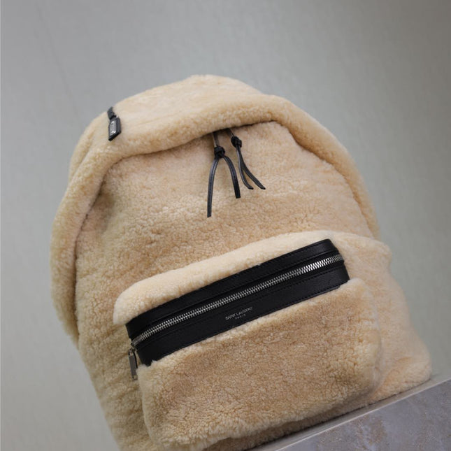 CITY BACKPACK 35 IN BEIGE SHEARLING