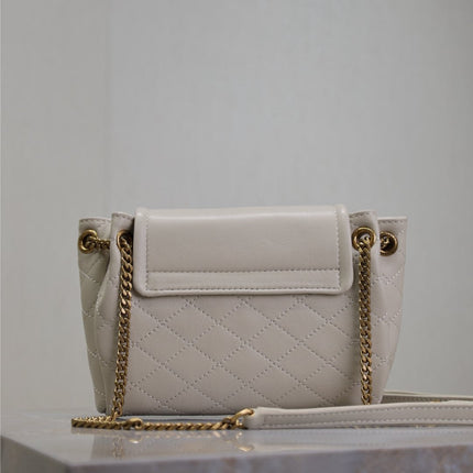 MINI NOLITA BAG 18 IN WHITE LAMBSKIN COPPER HARDWARE