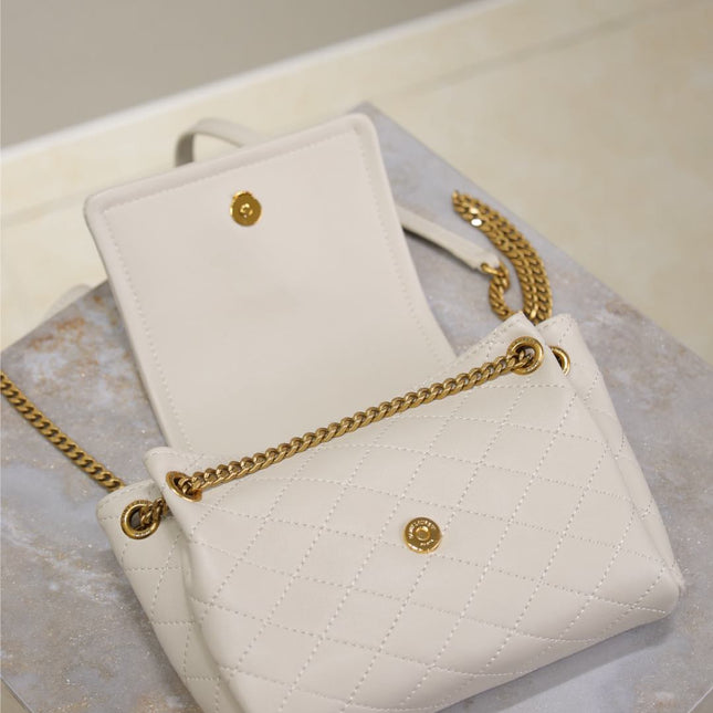 MINI NOLITA BAG 18 IN WHITE LAMBSKIN COPPER HARDWARE