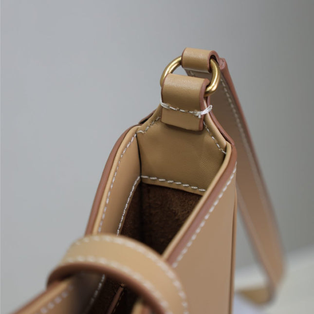 LE 5 À 7 PHONE BAG 18 IN CIDER BROWN CALFSKIN