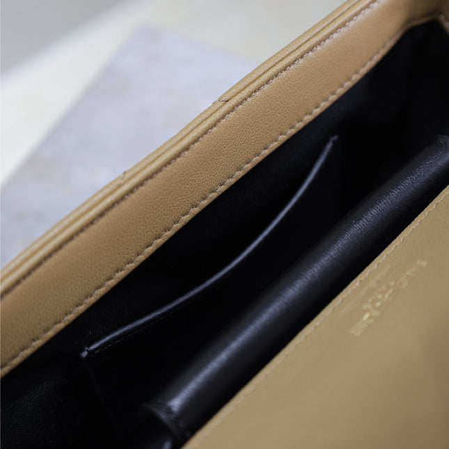 LOULOU MINI 20 IN MILK TEA SHEEPSKIN GOLD HARDWARE