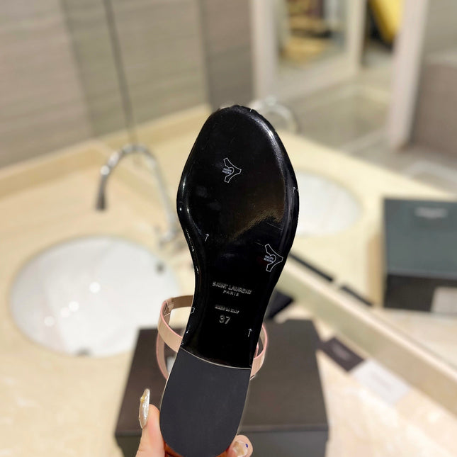 SL CASSANDRA SANDALS TAN POLISHED CALFSKIN