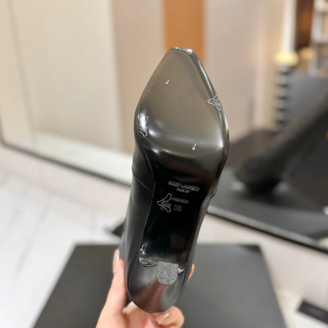 CLASSIC HIGH KNEE BOOTS IN BLACK CALFSKIN